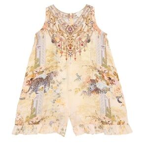 Little Girl's & Girl's Printed Ruffle-Trim Romper NWT